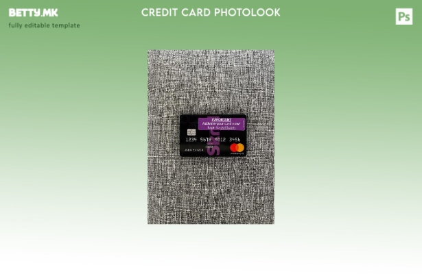 Модерен стил на предниот шаблон на Skrill Mastercard photolook